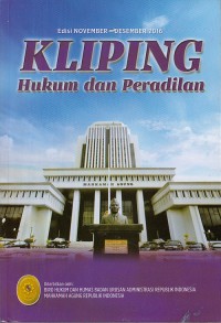 Image of Kliping Hukum dan Peradilan Edisi November - Desember 2016