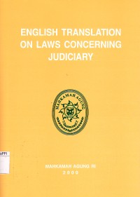 Image of English Translation On Laws Concerning Judiciary