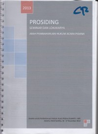Image of Prosiding seminar dan lokakarya arah pembaharuan hukum acara pidana