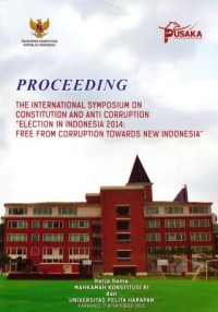 Image of Proceeding : the international symposium on constitution and anti corruption 