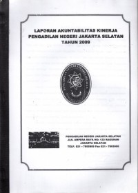 Image of Laporan akuntabilitas kinerja Pengadilan Jakarta Selatan
