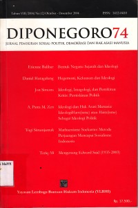 Image of Diponegoro47: jurnal pemikiran sosial-politik demokrasi dan hak asasi manusia