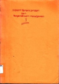 Image of Sistem Perencanaan dan Pengendalian Manajemen I