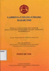 Image of Lahirnya Undang-Undang Dasar 1945