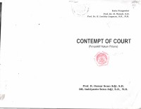 Image of Contempt of Court (Perspektif Hukum Pidana)