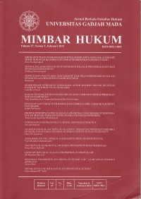 Image of Mimbar Hukum: Jurnal Berkala Fakultas Hukum Universitas Gadjah Mada Februari 2015
