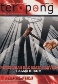 Image of Teropong : media hukum dan keadilan (Vol. VI No. 3 September 2006)