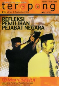 Image of Teropong : media hukum dan keadilan (Vol. VII No. 2 September 2008)