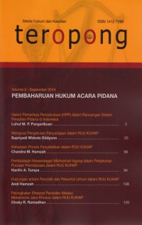 Image of Teropong : media hukum dan keadilan (Vol. 2 July - December 2014) - English