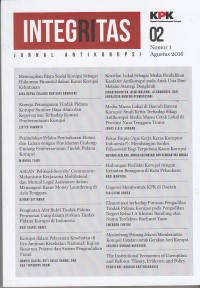 Image of Integritas: Jurnal Anti Korupsi Volume 02 Nomor 1 Agustus 2016