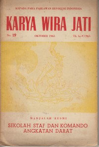 Image of Karya Wira Jati No. 19 Oktober 1965 Tahun ke V