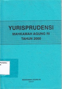 Image of Yurisprudensi Mahkamah Agung RI Tahun 2000