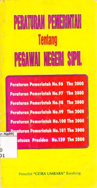 Image of Peraturan pemerintah tentang pegawai negeri sipil