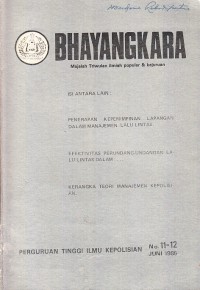 Image of Bhayangkara : Majalah Triwulan Ilmiah Populer dan Kejuruan No. 11-12 Juni 1985