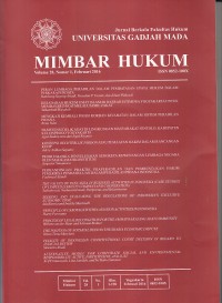 Image of Mimbar Hukum: Jurnal Berkala Fakultas Hukum Universitas Gadjah Mada Februari 2016