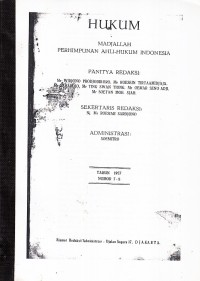 Image of Hukum Madjallah Perhimpunan Ahli-Hukum Indonesia Tahun 1957 Nomor 7-8