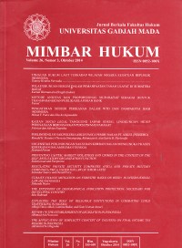 Image of Mimbar Hukum : Jurnal Berkala Fakultas Hukum Universitas Gadjah Mada Volume 26, Nomor 3, Oktober 2014