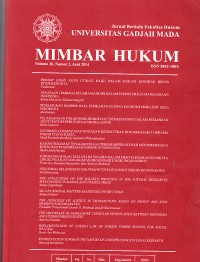 Image of Mimbar Hukum : Jurnal Berkala Fakultas Hukum Volume 26, Nomor 2, Juni 2014