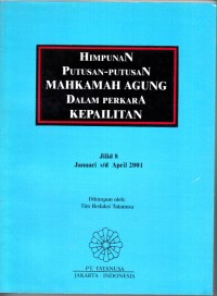 Image of Himpunan putusan-putusan Mahkamah Agung dalam perkara kepailitan Jilid 8