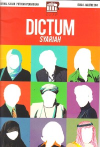 Image of Dictum Syariah : Jurnal Kajian Putusan Pengadilan Edisi 8 - Agustus 2014