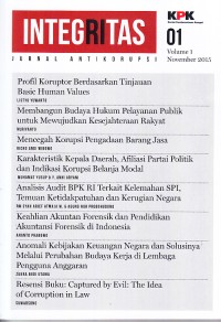 Image of Integritas: Jurnal Anti Korupsi nomor 1 Juni 2019