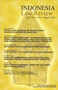 Image of Indonesia Law Review Year I Vol. 2, May - August 2011