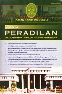 Image of Varia Peradilan Majalah Hukum Tahun XXV No. 298 September 2010