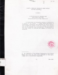 Image of Code of conduct for United States Judges