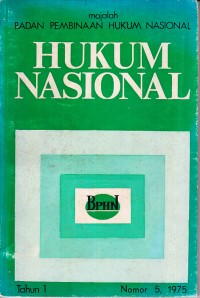Image of Majalah Badan Pembinaan Hukum Nasional: Hukum Nasional Nomor 5, 1975