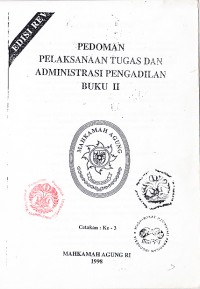 Image of Pedoman Pelaksanaan Tugas dan Administrasi Pengadilan Buku II