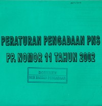 Image of Peraturan pengadaan PNS PP. nomor 11 tahun 2002