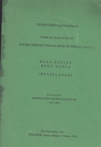 Image of Naskah Rancangan Kitab Undang-Undang Hukum Pidana (Baru)