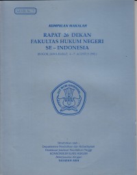 Image of Kumpulan Makalah Rapat 26 Dekan Fakultas Hukum Negeri Se-Indonesia : Seri KIH No. 7