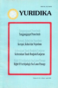 Image of Yuridika Volume 14 No. 2 Maret-April 1999