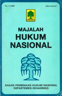 Image of Majalah Hukum Nasional No. 1, 1989