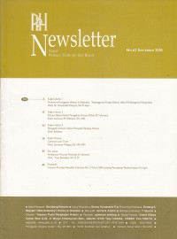 Image of PPH Newsletter: Kajian Hukum Ekonomi dan Bisnis No. 62 September 2005
