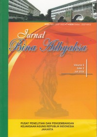 Image of Jurnal Bina Adhyaksa Vol. VI No. 3 Juli 2016