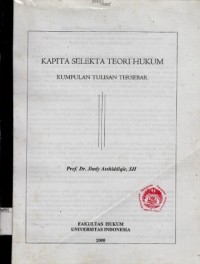 Image of Kapita Selekta Teori Hukum : kumpulan tulisan tersebar