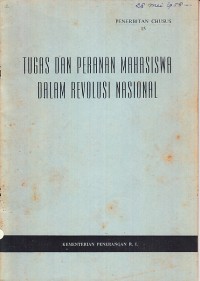 Image of Tugas dan Peranan Mahasiswa dalam Revolusi Nasional