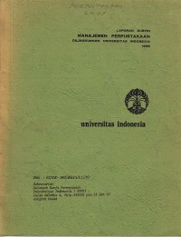 Image of Laporan Survei Manajemen Perpustakaan DI Lingkungan Universitas Indonesia