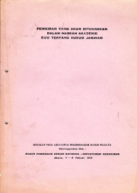 Image of Pemikiran yang Akan Dituangkan dalam Naskah Akademik RUU tentang Hukum Jaminan