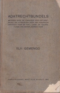 Image of Adatrechtbundels: bezorgd door de commissie voor het adatrecht en uitgegeven door het koninklijk instituut voor de taal-, land- en volkenkunde van nederlandsch-indie