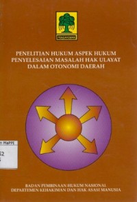 Image of Penelitian Hukum Aspek Hukum Penyelesaian Masalah Hak Ulayat Dalam Otonomi Daerah