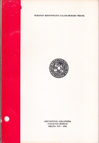 Image of Peranan Kriminologi dalam Hukum Pidana