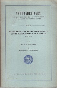Image of De regering van sunan mangku-rat 1 tegal-wangi, vorst van mataram 1646-1677