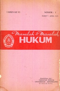 Image of Masalah-Masalah Hukum No. 2 Tahun ke VI 1976