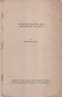Image of Students, politics, and universitas in India