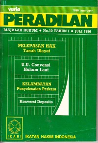 Image of Varia Peradilan: Majalah Hukum No. 10 Tahun I Juli 1986