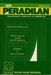 Image of Varia peradilan: majalah hukum tahun iii No. 29 Februari 1988