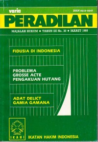 Image of Varia Peradilan: Majalah Hukum No. 30 Maret 1988